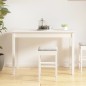 vidaXL Mesa de comedor madera maciza de pino blanca 110x55x75 cm vidaXL Mesa de comedor madera maciza de pino blanca 110x55x75 cm
