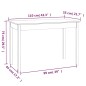 vidaXL Mesa de comedor madera maciza de pino blanca 110x55x75 cm vidaXL Mesa de comedor madera maciza de pino blanca 110x55x75 cm