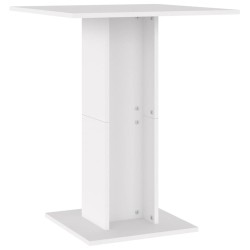 vidaXL Mesa de bistró de madera contrachapada blanco 60x60x75 cm