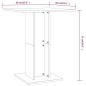 vidaXL Mesa de bistró de madera contrachapada blanco 60x60x75 cm vidaXL Mesa de bistró de madera contrachapada blanco 60x60x75 cm
