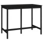 vidaXL Mesa alta de bar madera maciza de pino negro 140x80x110 cm vidaXL Mesa alta de bar madera maciza de pino negro 140x80x110 cm