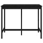 vidaXL Mesa alta de bar madera maciza de pino negro 140x80x110 cm vidaXL Mesa alta de bar madera maciza de pino negro 140x80x110 cm