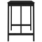 vidaXL Mesa alta de bar madera maciza de pino negro 140x80x110 cm vidaXL Mesa alta de bar madera maciza de pino negro 140x80x110 cm