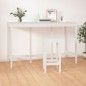 vidaXL Mesa alta de bar madera maciza de pino blanco 180x80x110 cm vidaXL Mesa alta de bar madera maciza de pino blanco 180x80x110 cm