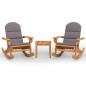 vidaXL Juego de muebles de jardín Adirondack 3 piezas madera acacia vidaXL Juego de muebles de jardín Adirondack 3 piezas madera acacia