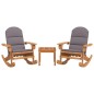 vidaXL Juego de muebles de jardín Adirondack 3 piezas madera acacia vidaXL Juego de muebles de jardín Adirondack 3 piezas madera acacia