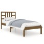 vidaXL Estructura de cama madera maciza marrón miel 100x200 cm vidaXL Estructura de cama madera maciza marrón miel 100x200 cm