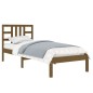 vidaXL Estructura de cama madera maciza marrón miel 100x200 cm vidaXL Estructura de cama madera maciza marrón miel 100x200 cm