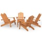 vidaXL Juego de muebles de jardín Adirondack 5 piezas madera acacia vidaXL Juego de muebles de jardín Adirondack 5 piezas madera acacia