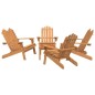 vidaXL Juego de muebles de jardín Adirondack 5 piezas madera acacia vidaXL Juego de muebles de jardín Adirondack 5 piezas madera acacia