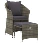 vidaXL Set de muebles de jardín 2 pzas cojines ratán sintético gris vidaXL Set de muebles de jardín 2 pzas cojines ratán sintético gris