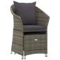vidaXL Set de muebles de jardín 2 pzas cojines ratán sintético gris vidaXL Set de muebles de jardín 2 pzas cojines ratán sintético gris