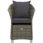 vidaXL Set de muebles de jardín 2 pzas cojines ratán sintético gris vidaXL Set de muebles de jardín 2 pzas cojines ratán sintético gris