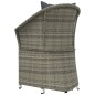 vidaXL Set de muebles de jardín 2 pzas cojines ratán sintético gris vidaXL Set de muebles de jardín 2 pzas cojines ratán sintético gris