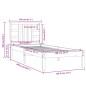 vidaXL Estructura de cama madera maciza marrón miel 100x200 cm vidaXL Estructura de cama madera maciza marrón miel 100x200 cm