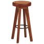 vidaXL Taburetes de cocina 2 uds cuero auténtico madera maciza acacia vidaXL Taburetes de cocina 2 uds cuero auténtico madera maciza acacia