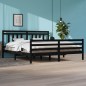 vidaXL Estructura de cama de madera maciza de pino negra 200x200 cm vidaXL Estructura de cama de madera maciza de pino negra 200x200 cm