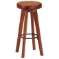 vidaXL Taburetes de cocina 2 uds cuero auténtico madera maciza acacia vidaXL Taburetes de cocina 2 uds cuero auténtico madera maciza acacia