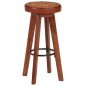 vidaXL Taburetes de cocina 2 uds cuero auténtico madera maciza acacia vidaXL Taburetes de cocina 2 uds cuero auténtico madera maciza acacia