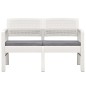 vidaXL Set de muebles de jardín 4 piezas con cojines plástico blanco vidaXL Set de muebles de jardín 4 piezas con cojines plástico blanco