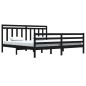vidaXL Estructura de cama de madera maciza de pino negra 200x200 cm vidaXL Estructura de cama de madera maciza de pino negra 200x200 cm