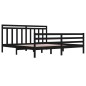 vidaXL Estructura de cama de madera maciza de pino negra 200x200 cm vidaXL Estructura de cama de madera maciza de pino negra 200x200 cm
