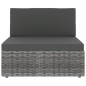 vidaXL Juego muebles de jardín 7 pzas y cojines ratán sintético gris vidaXL Juego muebles de jardín 7 pzas y cojines ratán sintético gris