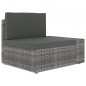 vidaXL Juego muebles de jardín 7 pzas y cojines ratán sintético gris vidaXL Juego muebles de jardín 7 pzas y cojines ratán sintético gris