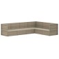 vidaXL Set de muebles de jardín 6 pzas y cojines ratán sintético gris vidaXL Set de muebles de jardín 6 pzas y cojines ratán sintético gris