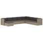 vidaXL Set de muebles de jardín 9 pzas y cojines ratán sintético gris vidaXL Set de muebles de jardín 9 pzas y cojines ratán sintético gris