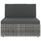 vidaXL Juego muebles de jardín 5 pzas y cojines ratán sintético gris vidaXL Juego muebles de jardín 5 pzas y cojines ratán sintético gris