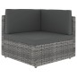 vidaXL Juego muebles de jardín 5 pzas y cojines ratán sintético gris vidaXL Juego muebles de jardín 5 pzas y cojines ratán sintético gris