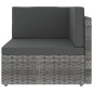 vidaXL Juego muebles de jardín 5 pzas y cojines ratán sintético gris vidaXL Juego muebles de jardín 5 pzas y cojines ratán sintético gris