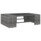 vidaXL Juego muebles de jardín 5 pzas y cojines ratán sintético gris vidaXL Juego muebles de jardín 5 pzas y cojines ratán sintético gris
