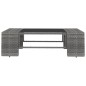 vidaXL Juego muebles de jardín 5 pzas y cojines ratán sintético gris vidaXL Juego muebles de jardín 5 pzas y cojines ratán sintético gris