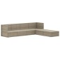vidaXL Set de muebles de jardín 6 pzas y cojines ratán sintético gris vidaXL Set de muebles de jardín 6 pzas y cojines ratán sintético gris
