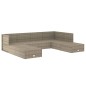 vidaXL Set de muebles de jardín 8 pzas y cojines ratán sintético gris vidaXL Set de muebles de jardín 8 pzas y cojines ratán sintético gris