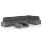 vidaXL Juego muebles de jardín 6 pzas y cojines ratán sintético gris vidaXL Juego muebles de jardín 6 pzas y cojines ratán sintético gris