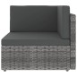 vidaXL Juego muebles de jardín 6 pzas y cojines ratán sintético gris vidaXL Juego muebles de jardín 6 pzas y cojines ratán sintético gris