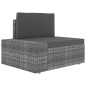 vidaXL Juego muebles de jardín 6 pzas y cojines ratán sintético gris vidaXL Juego muebles de jardín 6 pzas y cojines ratán sintético gris