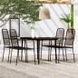 vidaXL Juego de comedor de jardín 5 piezas negro vidaXL Juego de comedor de jardín 5 piezas negro