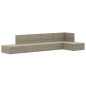 vidaXL Set de muebles de jardín 6 pzas y cojines ratán sintético gris vidaXL Set de muebles de jardín 6 pzas y cojines ratán sintético gris