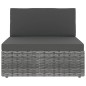 vidaXL Juego muebles de jardín 9 pzas y cojines ratán sintético gris vidaXL Juego muebles de jardín 9 pzas y cojines ratán sintético gris