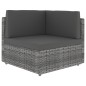 vidaXL Juego muebles de jardín 9 pzas y cojines ratán sintético gris vidaXL Juego muebles de jardín 9 pzas y cojines ratán sintético gris