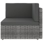 vidaXL Juego muebles de jardín 9 pzas y cojines ratán sintético gris vidaXL Juego muebles de jardín 9 pzas y cojines ratán sintético gris