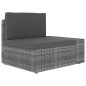 vidaXL Juego muebles de jardín 9 pzas y cojines ratán sintético gris vidaXL Juego muebles de jardín 9 pzas y cojines ratán sintético gris