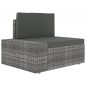 vidaXL Juego muebles de jardín 9 pzas y cojines ratán sintético gris vidaXL Juego muebles de jardín 9 pzas y cojines ratán sintético gris