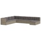 vidaXL Set de muebles de jardín 9 pzas y cojines ratán sintético gris vidaXL Set de muebles de jardín 9 pzas y cojines ratán sintético gris