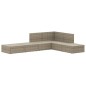 vidaXL Set de muebles de jardín 6 pzas y cojines ratán sintético gris