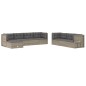 vidaXL Set de muebles de jardín 8 pzas y cojines ratán sintético gris vidaXL Set de muebles de jardín 8 pzas y cojines ratán sintético gris